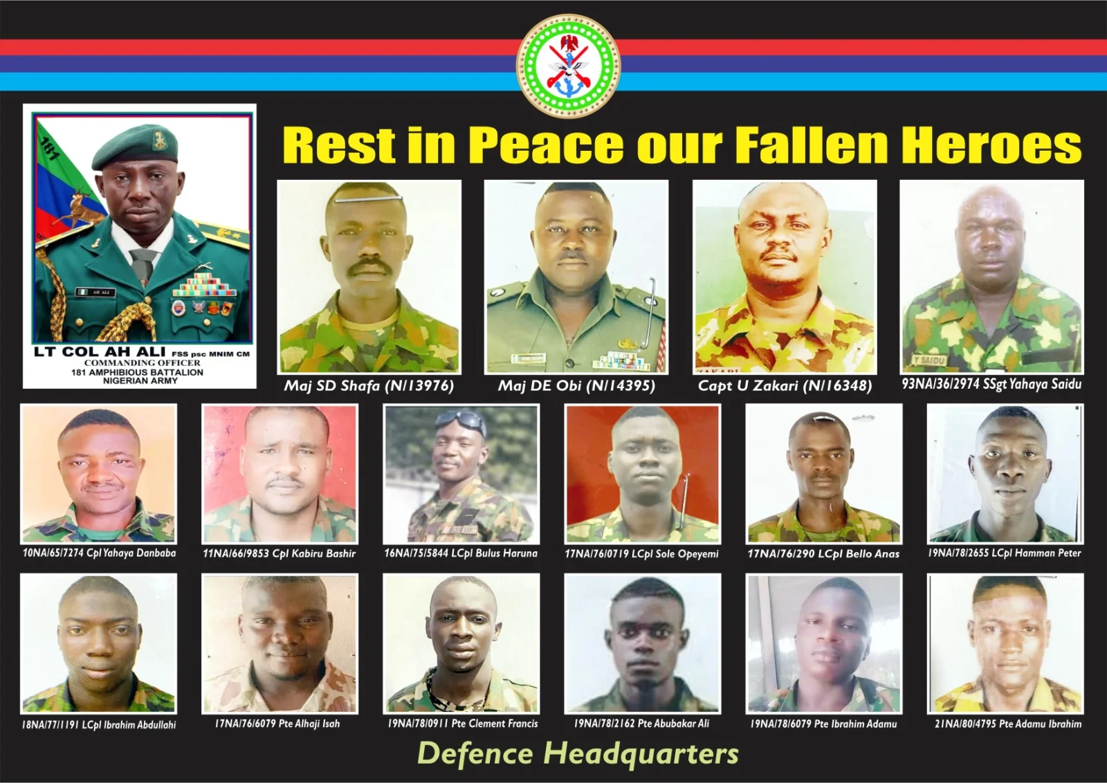 Military to Leaders of Delta Community: Produce killers of our Men