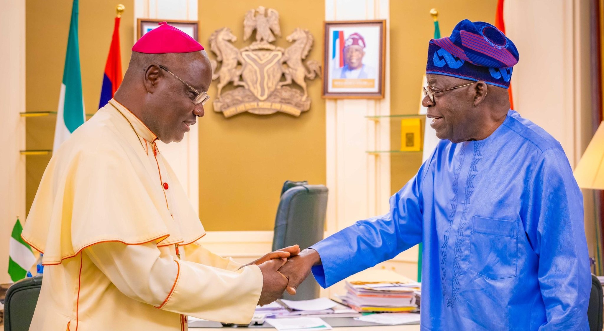 Tinubu, Catholic Archbishop of Abuja meet over alleged Anti-Christian Attacks
